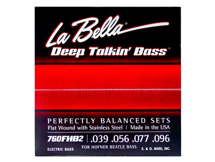 ヘフナーバイオリンベース用フラットワウンド弦 La Bella 760FHB2