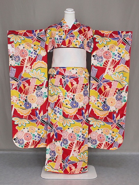 楽天市場】【夢工房】仕立て上がり洗える振袖「花くす玉」【P08Apr16