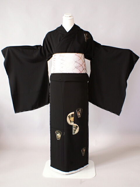 B 単衣 たたき染め 竹林模様 縮緬 白黒 モノクロ 正絹 訪問着 着物 B 単衣 たたき染め 竹林模様 縮緬 白黒 モノクロ 正絹 訪問着 着物