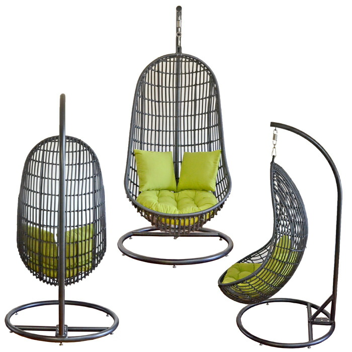 H221cm スウィングチェアー 法人様専用 専用クッション付き イス チェア ゆりかご いす リゾート家具 シンセティックラタン インテリア 手編みで丁寧に製作される贅沢なスウィングチェア 南国リゾートの様な空間演出を ガーデン ガーデンファニチャー 椅子 イス