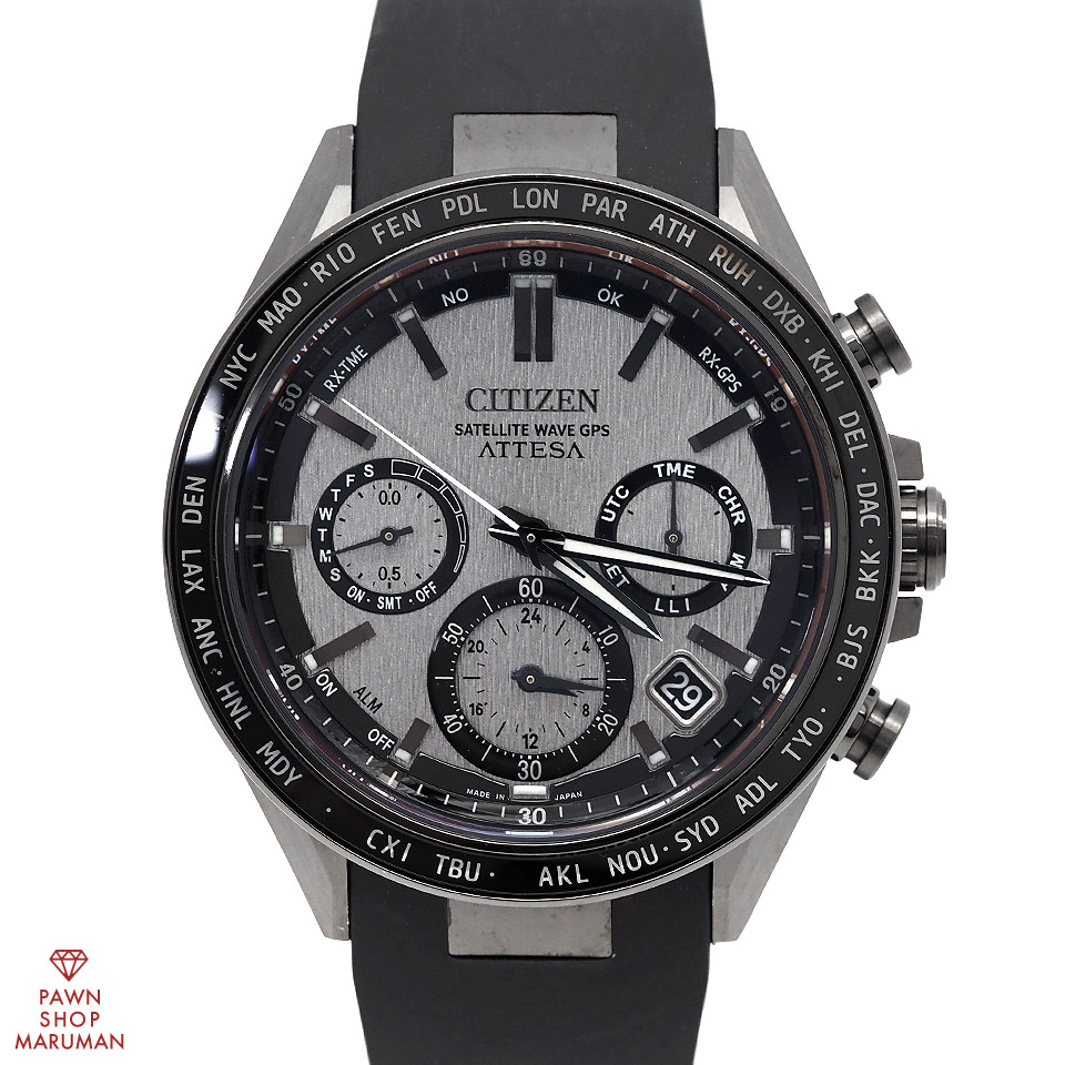 CITIZEN シチズン アテッサ アクトライン CC4055-14H F950-0029S08 エコドライブ チタン×ラバー シルバー【送料無料】【中古】【メンズ】【腕時計】【アナログ】【銀】 71,390円