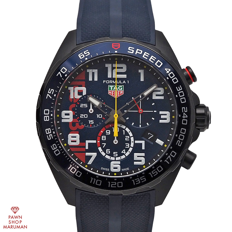 TAG HEUER 引き舟 ホイヤー 範式1 クロノグラフ 託宣 レッドブルレーシング CAZ101AZ.FT8090 石英 SS×思われ人 青色【貨物輸送無料】【中古】【メンズ】【ウォッチ】【アナログ】【青】
