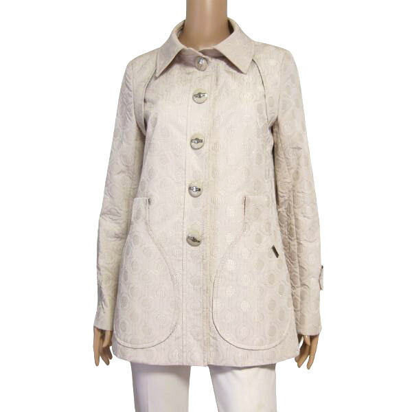 美品【中古】ピエールカルダン pierre cardin ステンカラー厚地の外套 厚地の外套 書きあらわす 11号 L 40号 相当 ベージュ 刺しゅう 衣嚢うつり変わり ステンカラー 綿混 綿織物 通い お出掛け 今めかしい 窈窕たる 日本製 成年者 40代 50代 秋 冬 秋冬 アウター レディース 洗い濯ぎ後お乗り合い船