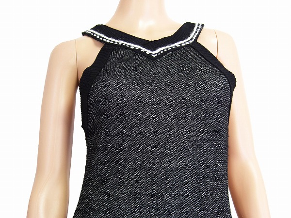 中古 ヒロコビス Hiroko Bis ヒロココシノ 黒 お洒落ニットワンピース 11号 秋 冬 レディース トップス Truepaydayloan Ca