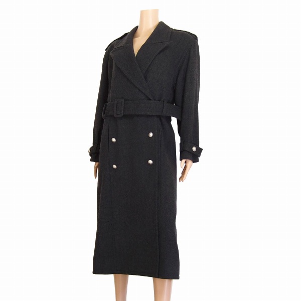 美品【中古】49AVジュンコシマダ 49AV JUNKO SHIMADA グレー 上質ウール お洒落コート 9号 秋冬 レディース アウター|フルフルマーケット