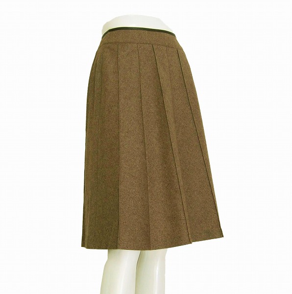 美品【中古】23区 茶 ウール100％ 美揺れフレアスカート 小さいサイズ 36号/7号 秋冬 レディース ボトムス｜フルフルマーケット