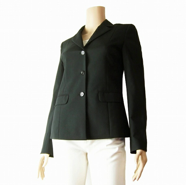 売れ筋 中古 組曲 Kumikyoku 黒 ウール100 美形ジャケット 2号 9号 秋冬 レディース アウター 代引き手数料無料 Www Facisaune Edu Py