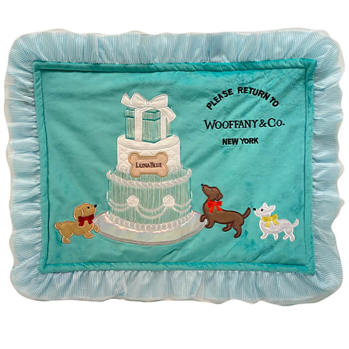 10890円 期間限定特価品 Luna Blue ルナブルー WOOFFANY CO. Pawty Cake Mat 小型犬 中型犬 マット