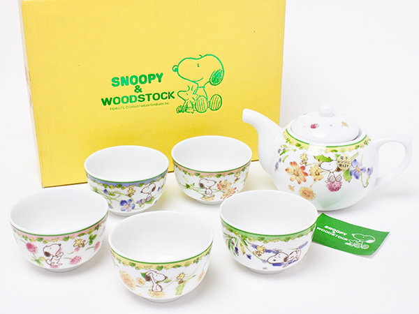 楽天市場 スヌーピー ウッドストック 茶器セット 急須1個 湯呑5客 Snoopy 02お茶のふじい 藤井茶舗 お茶のふじい