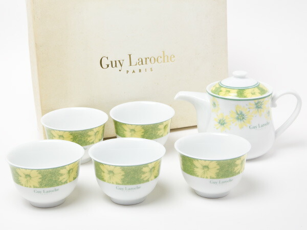 ギラロッシュGuy Laroche優勝杯５客 ポット仕掛ける823A茶の葉のふじい・藤井茶舗