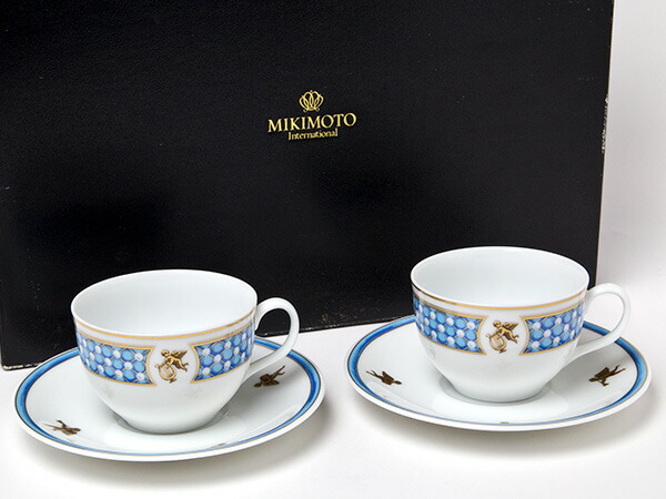 MIKIMOTO ミキモト国際的 天使 エンジェルの管弦楽団優勝杯＆平円盤2客仕掛ける茶の葉のふじい・藤井茶舗