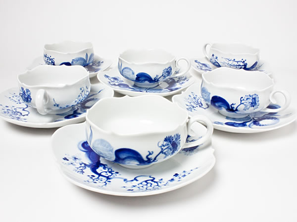 マイセン/Meissenティーカップ&ソーサー(ブルーオ-キッド)6客セット meissen-08お茶のふじい・藤井茶舗|お茶のふじい