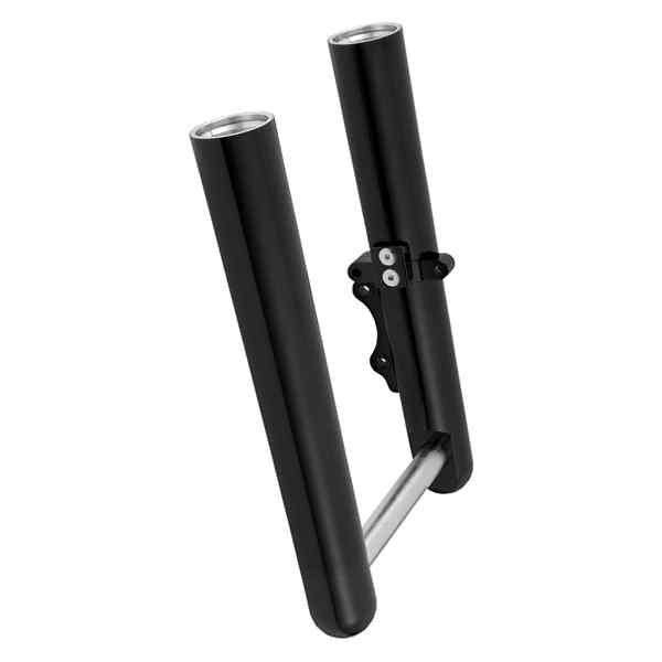 取寄せ フォークレッグ - ブラックアルマイト - スムース - デュアルディスク - 00-07 FLT アレンネス Fork Legs - Black Anodized - Smooth - Dual Disc - '00-'07 FLT 06-504 DRAG 04030032｜ハーレーパーツデポ