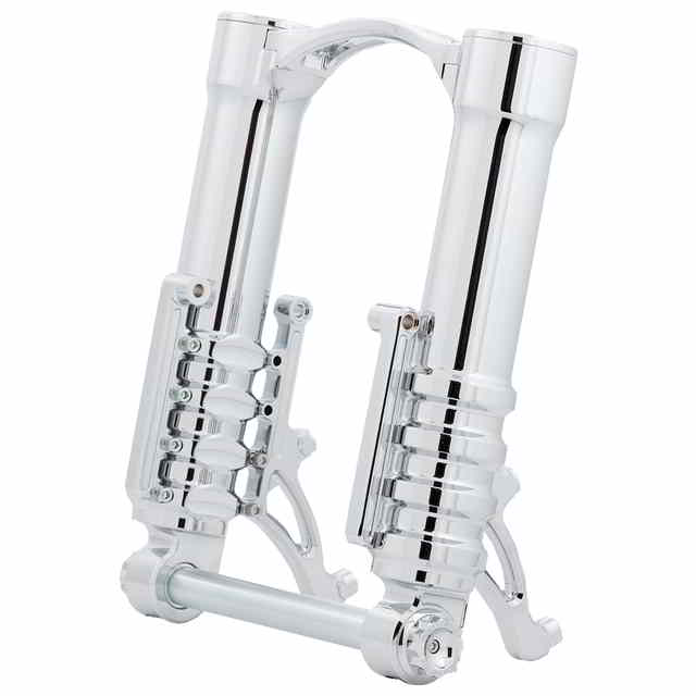 取寄せ フォークレッグ - 49 mm - クローム - カスタムラジアルマウントブレーキキャリパー用 アレンネス Fork Legs - 49 mm - Chrome - For Custom Radial Mount Brake Caliper 120-012 DRAG 04030176|ハーレーパーツデポ