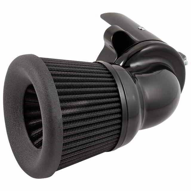取寄せ エアクリーナーキット - Velocity 90&deg; - ブラック アレンネス Air Cleaner Kit - Velocity 90&deg; - Black 800-002 DRAG 10103268｜ハーレーパーツデポ