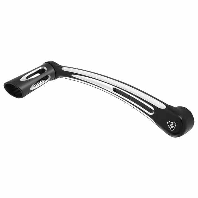 取寄せ ソロシフトレバー - ディープカット - ブラック アレンネス Solo Shift Lever - Deep Cut - Black 19-757 DRAG 16020512｜ハーレーパーツデポ