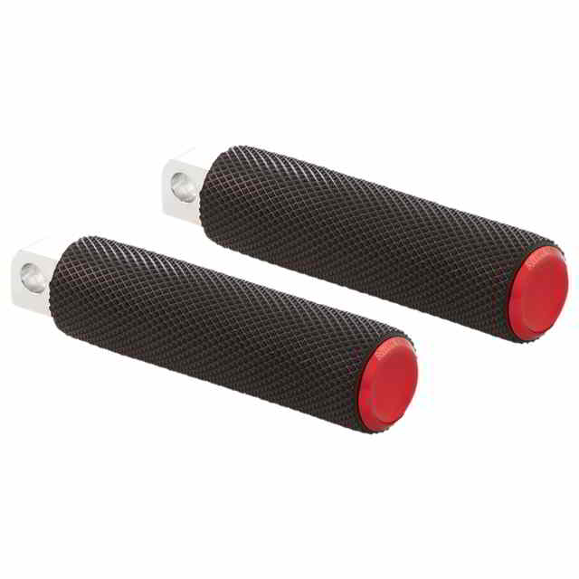 取寄せ パッセンジャー用ローレットフットペグ - レッド - FL/FX 18-24 アレンネス Passenger Knurled Footpegs - Red - FL/FX '18-'24 07-955 DRAG 16201978