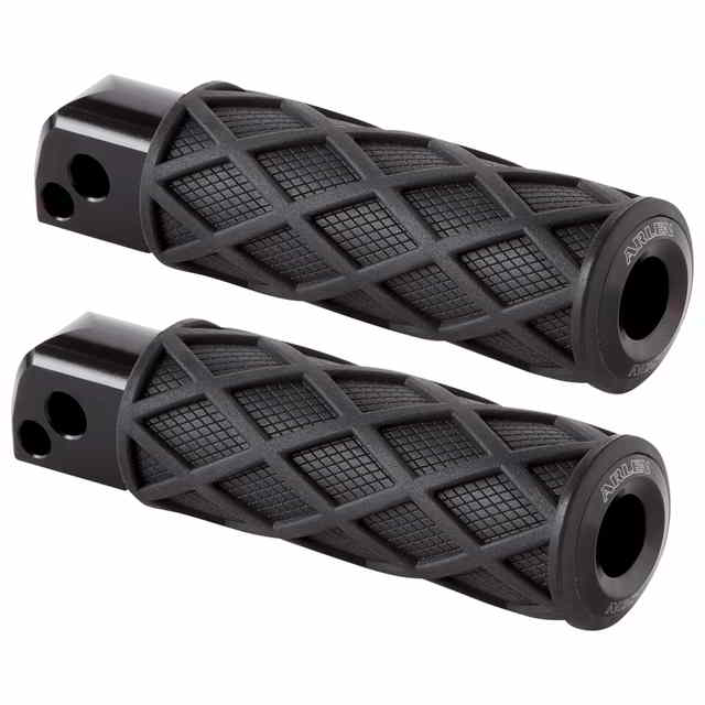 取寄せ ダイヤモンドフットペグ - 助手席側 - ブラック アレンネス Diamond Footpegs - Passenger - Black 400-053 DRAG 16202673