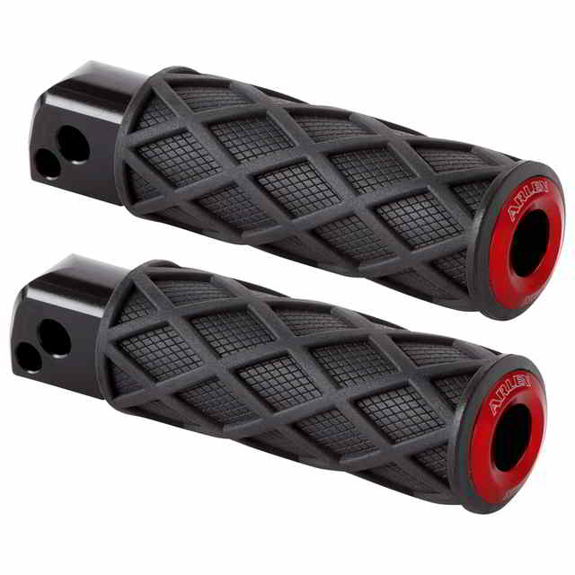 取寄せ ダイヤモンドフットペグ - 助手席側 - レッド アレンネス Diamond Footpegs - Passenger - Red 400-060 DRAG 16202680