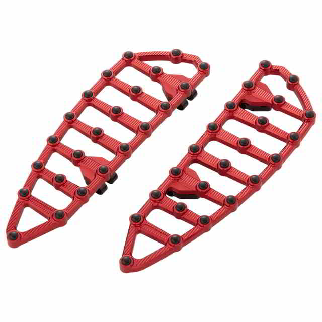 取寄せ MXドライバーフロアボード - レッド アレンネス MX Driver Floorboards - Red 06-893 DRAG 16210944|ハーレーパーツデポ