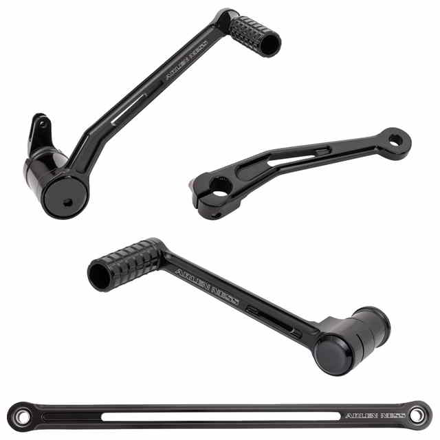 取寄せ SpeedLiner フットコントロールキット(つま先シフター付き) - Solo - ブラック アレンネス SpeedLiner Foot Control Kit w/ Toe Shifter - Solo - Black 420-103 DRAG 16230557|ハーレーパーツデポ