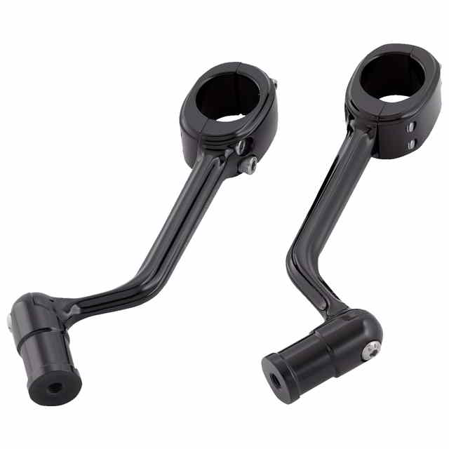 取寄せ 鍛造ハイウェイペグマウント - ブラック アレンネス Forged Highway Peg Mounts - Black 400-043 DRAG 16240402|ハーレーパーツデポ