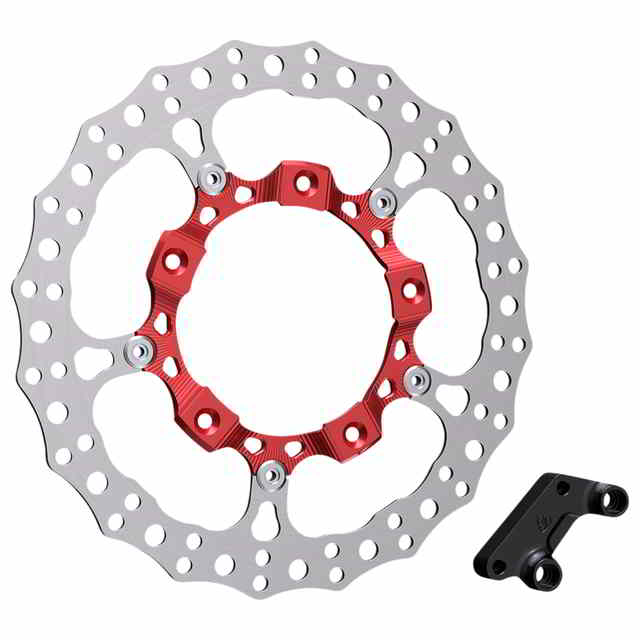 取寄せ ローター 14インチ - フロント右 - レッド アレンネス Rotor 14 - Front Right - Red 300-007 DRAG 17103967|ハーレーパーツデポ