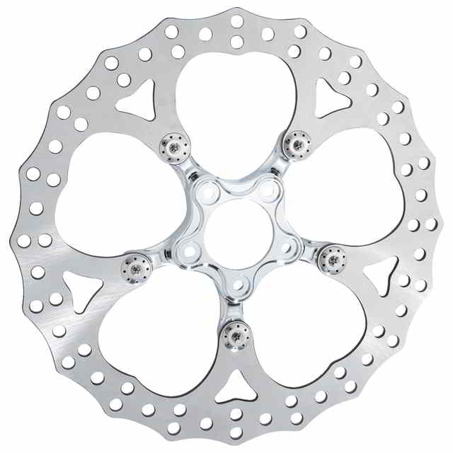 取寄せ スパイダーローター - 14インチ - クローム アレンネス Spider Rotor - 14 - Chrome 300-075 DRAG 17104719｜ハーレーパーツデポ