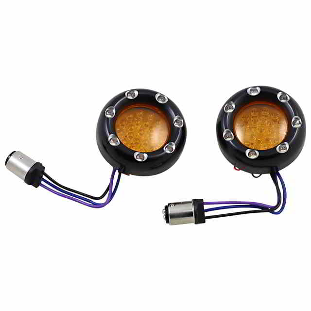 取寄せ 純正ターンシグナルハウジング用LEDライトキット - アンバー/ホワイト - ブラック アレンネス LED Light Kit for Factory Turn Signal Housing - Amber/White - Black 12-759 DRAG 20400848|ハーレーパーツデポ