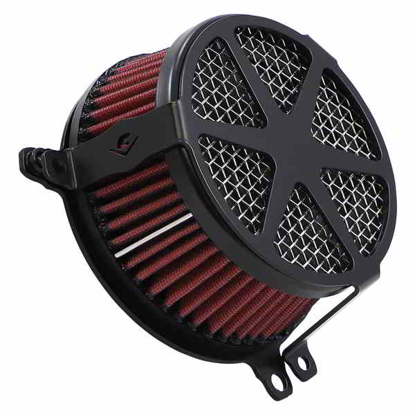 取寄せ エアクリーナーキット - ブラック コブラ Air Cleaner Kit - Black 06-0267-04B-SB DRAG 10103101｜ハーレーパーツデポ 45,229円
