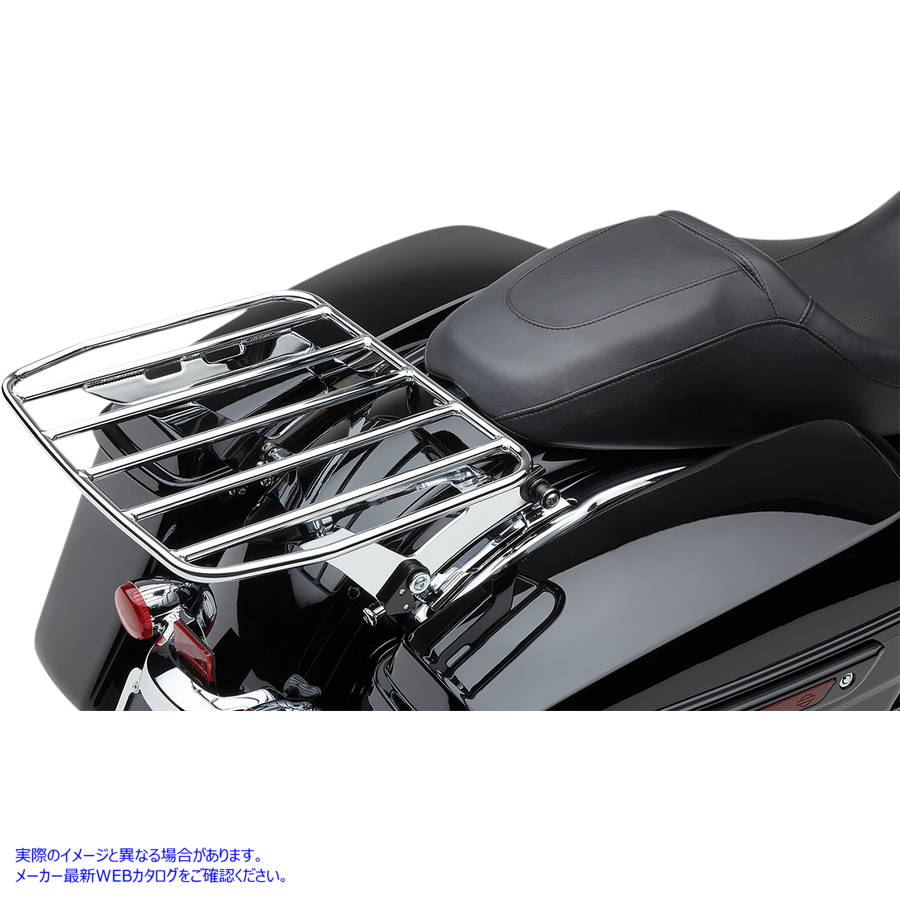 取寄せ 取り外し可能なフラットラック - クローム コブラ Detachable Flat Rack - Chrome 602-2801 DRAG 15100843