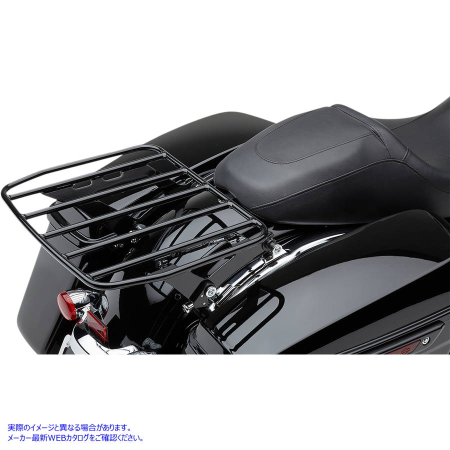 取寄せ 取り外し可能なフラットラック - ブラック コブラ Detachable Flat Rack - Black 602-2801B DRAG 15100844｜ハーレーパーツデポ