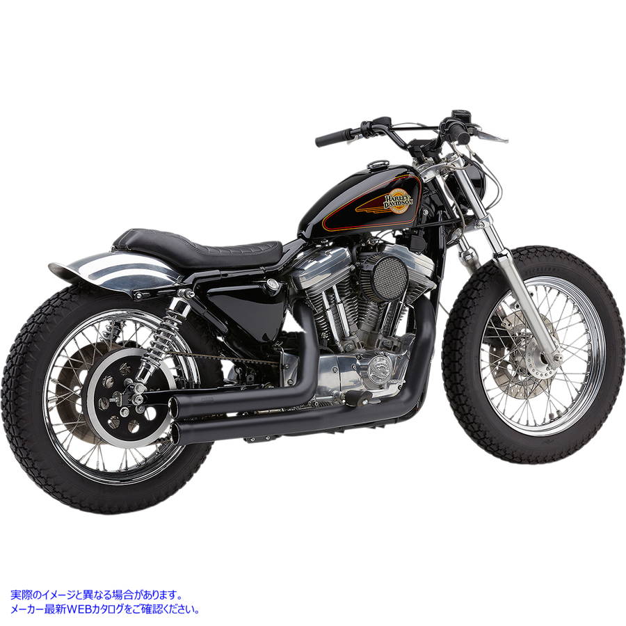 取寄せ 909 エキゾースト - ブラック - 86-03 XL コブラ 909 Exhaust - Black - '86-'03 XL 6701B DRAG 18002356