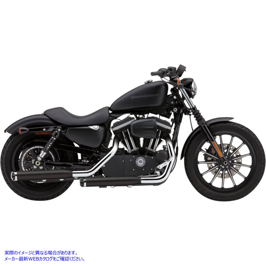 取寄せ XL用3インチスラッシュカットマフラー - ブラック コブラ 3 Slashcut Mufflers for XL - Black 6031RB DRAG 18011021|ハーレーパーツデポ