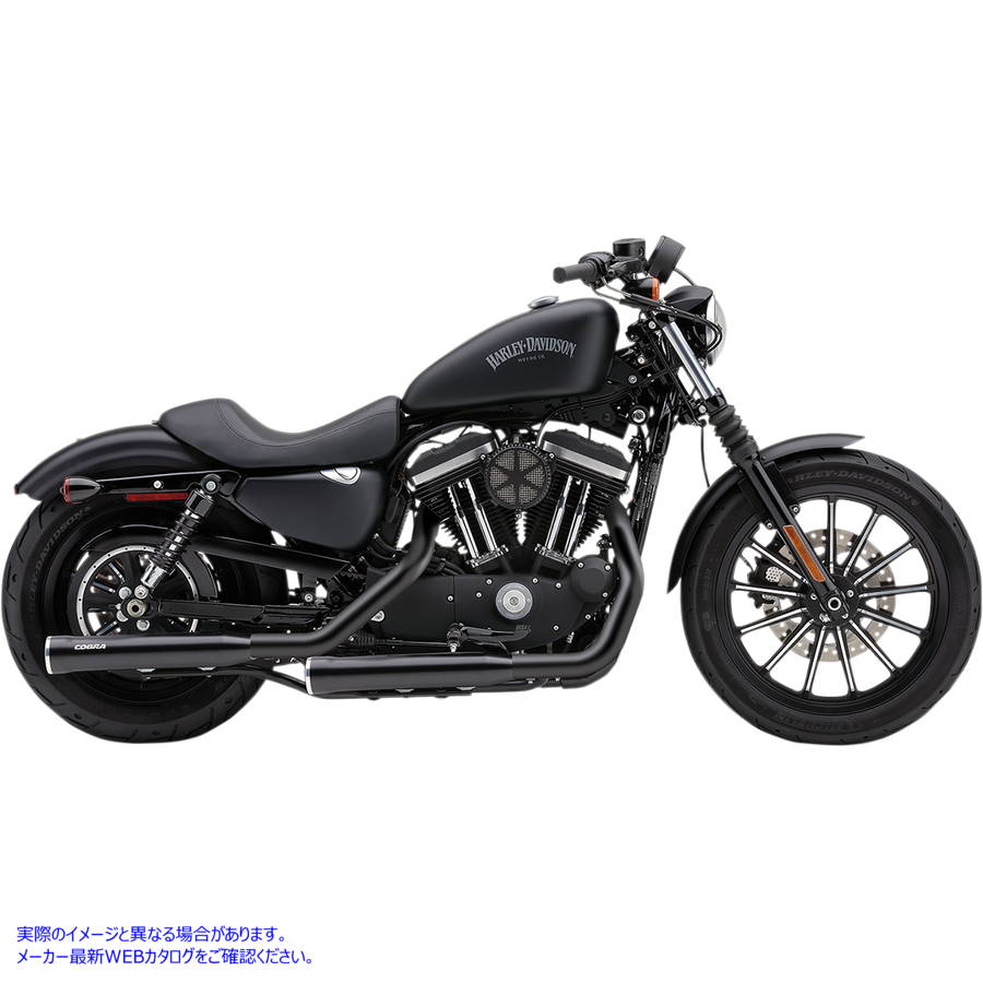 取寄せ RPT 3 スリップオンマフラー コブラ 3 RPT Mufflers for XL - Black 6081RB DRAG 18011024|ハーレーパーツデポ