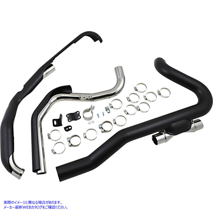 取寄せ トライク用プロチャンバーヘッドパイプ - ブラック コブラ Pro Chamber Headpipes for Trike - Black 6256RB DRAG 18020402