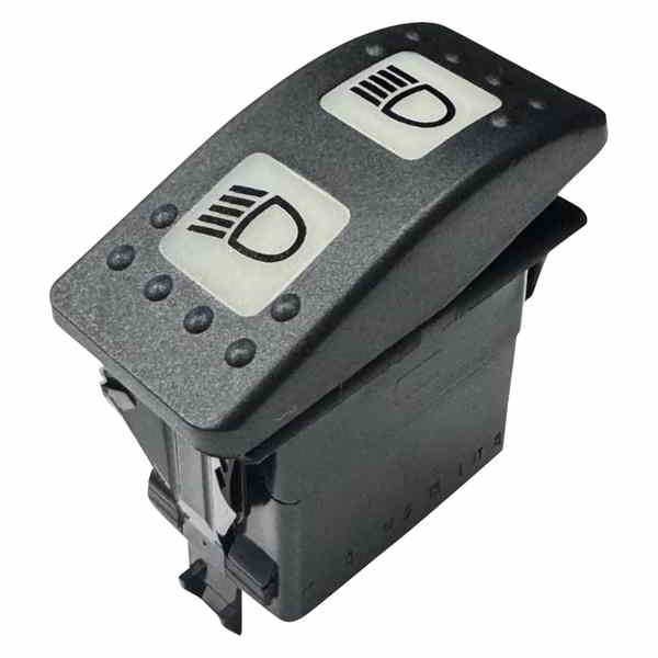 取寄せ カスタムダイナミクス Non-Interrupting 3-Position Lighted Rocker Switch - Shark DemonR 2 CD-OR-SWITCH DRAG 06160455｜ハーレーパーツデポ