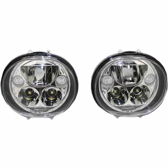 取寄せ LEDヘッドライト - 5-3/4インチ - クローム - ペア カスタムダイナミクス LED Headlight - 5-3/4 - Chrome CDTB-575OV-C DRAG 20011261