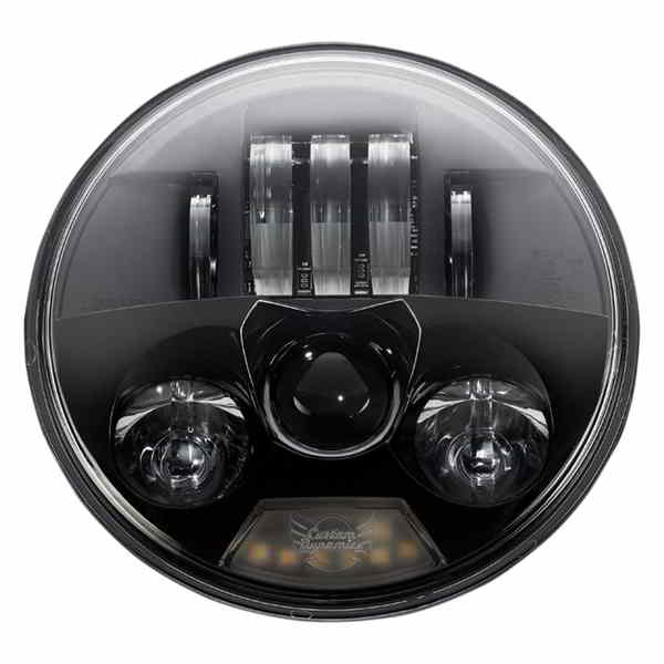 取寄せ ProBEAM LEDヘッドランプ 5.75インチ - ブラック カスタムダイナミクス ProBEAM LED Headlamp 5-3/4 - Black PB-575-B DRAG 20011749