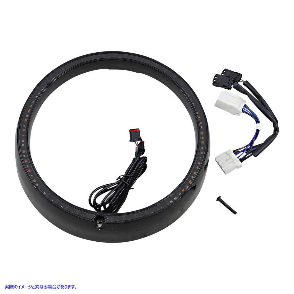 取寄せ シーケンシャルトリムリング - ブラック カスタムダイナミクス Sequential Trim Ring - Black PB-7TR-SEQ-3B DRAG 20012317｜ハーレーパーツデポ 31,486円
