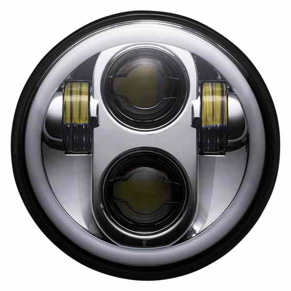 取寄せ 5.75インチ ヘッドランプ - 取り付けリング付き - クローム カスタムダイナミクス ProGLOW? 5-3/4 Headlamp - with Mounting Ring - Chrome PG-575-C DRAG 20012482｜ハーレーパーツデポ