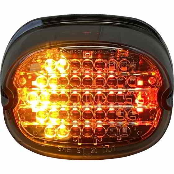 取寄せ テールライト（ターンシグナル一体型） - 窓なし - スモークレンズ カスタムダイナミクス Taillight w/ Integrated Turn Signal - No Window - Smoke Lens CD-INT-TL-NW-S DRAG 20101443