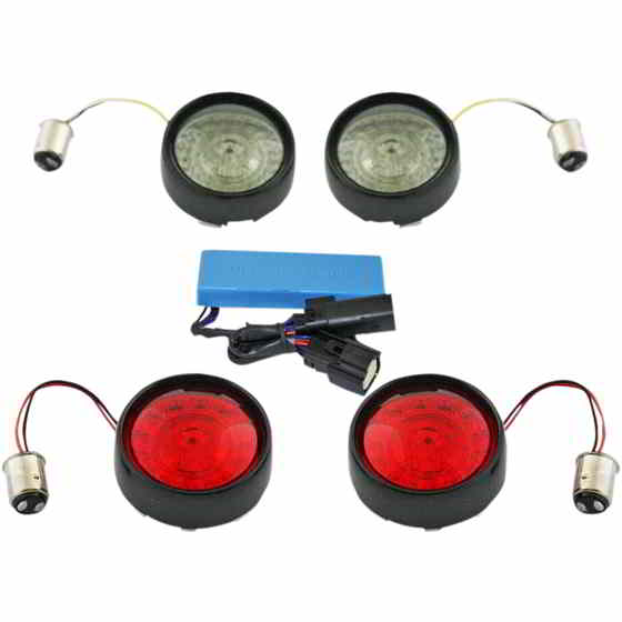 取寄せ フルバレットターンシグナルコンバージョンキット - ブラック カスタムダイナミクス Full Bullet Turn Signal Conversion Kit - Black PB-SS-BB-B DRAG 20201599 43,272円