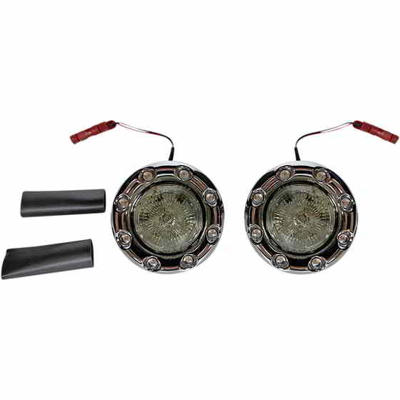 取寄せ ProBEAMR Bullet Ringz LED ターンシグナル - クローム/スモーク カスタムダイナミクス ProBEAMR Bullet Ringz? LED Turn Signals - Chrome/Smoke PB-BR-RR-IND-CS DRAG 20201888