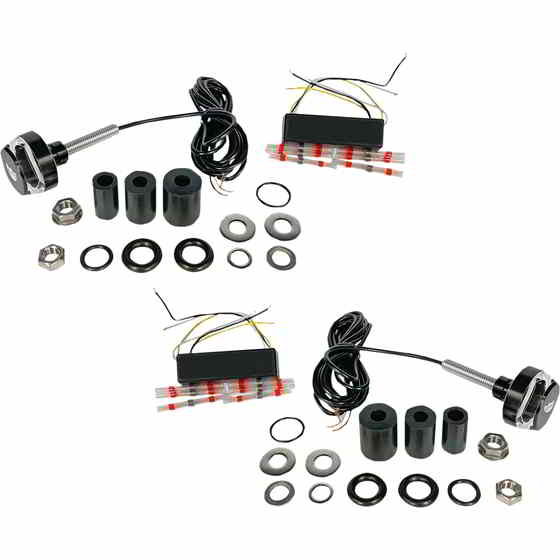 取寄せ ハンドルバーエンド デュアル LED ライト - ユニバーサル カスタムダイナミクス Handlebar End Lights - Universal CD-BAR-END-AW-B DRAG 20201889
