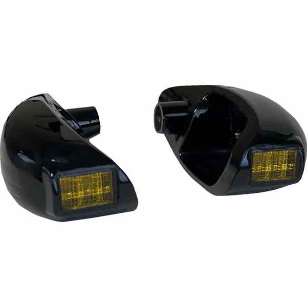取寄せ ウィンカー - LED - アンバー カスタムダイナミクス Turn Signal - FLTR - Gloss Black PB-RG-TS-AB DRAG 20202160