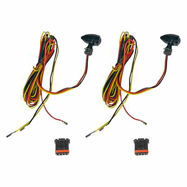取寄せ マイクロターンシグナル - デュアル - アンバー/レッド-ブラック カスタムダイナミクス Micro Bullet Turn Signals - LED - Amber/Red- Black CD-MICRO-AR2-B DRAG 20202193｜ハーレーパーツデポ