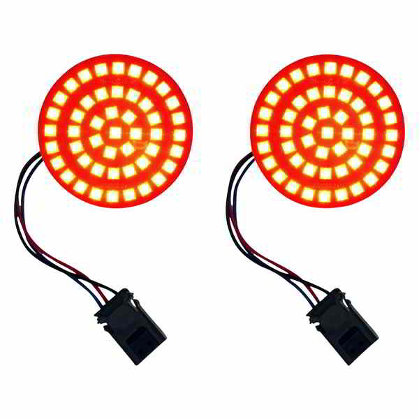 取寄せ カスタムダイナミクス GenesisR 4 Front Turn Signals - Red GEN-4-R-25ST DRAG 20202382｜ハーレーパーツデポ