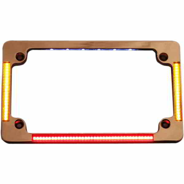 取寄せ ナンバープレートフレーム - クローム カスタムダイナミクス License Plate Frame - Chrome TF04-C DRAG 20300768｜ハーレーパーツデポ