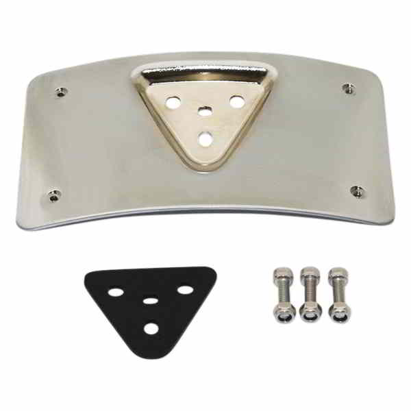 取寄せ ラディウス ナンバープレートマウント - クローム カスタムダイナミクス Radius License Plate Mount - Chrome CD-PFM-C DRAG 20300992|ハーレーパーツデポ